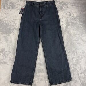 Buffalo Jeans Adele High Rise Wide Leg Jeans Womens 33 NWT Dark Wash Denim